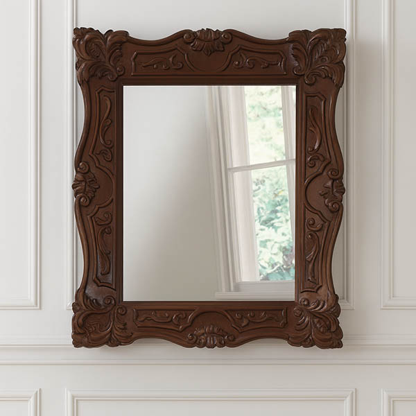 Classic wooden mirror