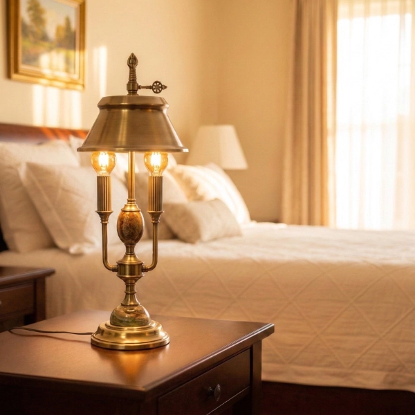 Brass Night Stand Lamp