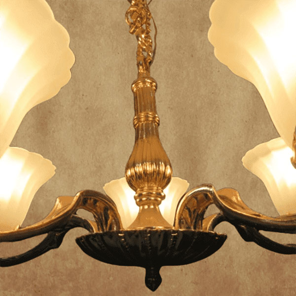 Brass chandelier