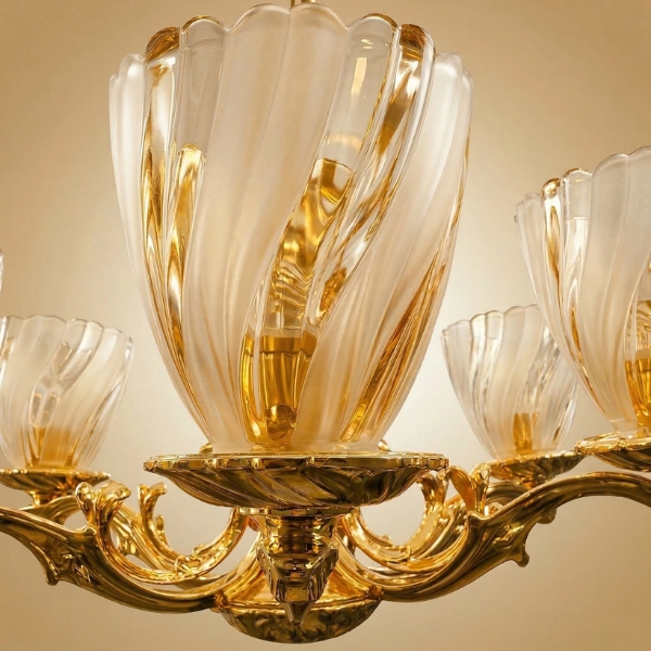 Brass chandelier