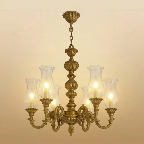 Brass chandelier