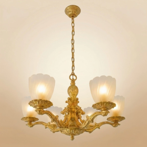 Brass chandelier
