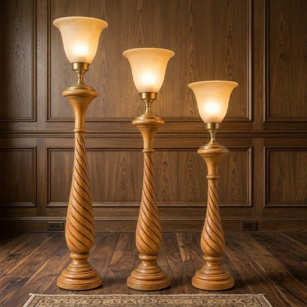 Wooden Floor Lamp